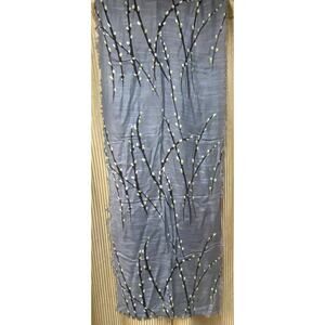 Zazou Scarf Puzzy Willow Design Soft Oblong 17x74"